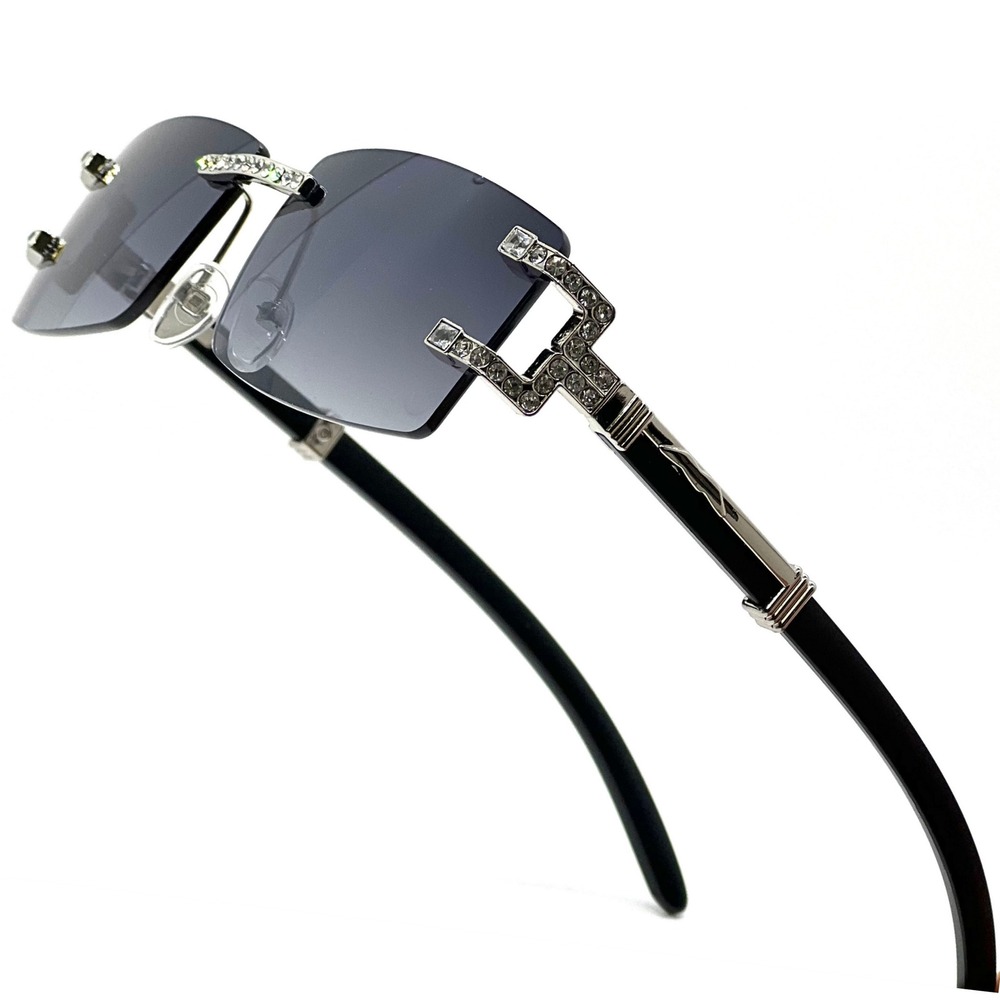 Women Sunglasses Square Frameless Diamond Shades Luxury Elegant UV400 Lentes New